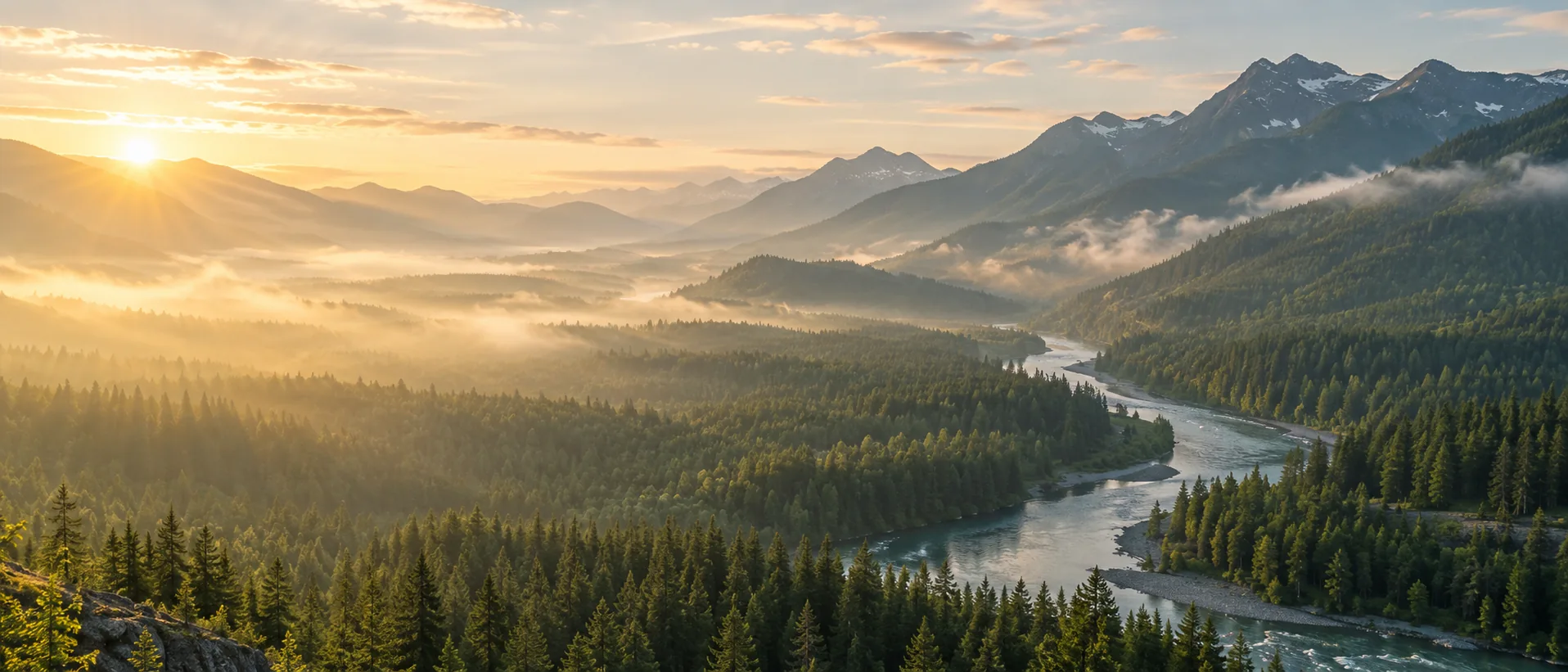 Forested mountain landscape