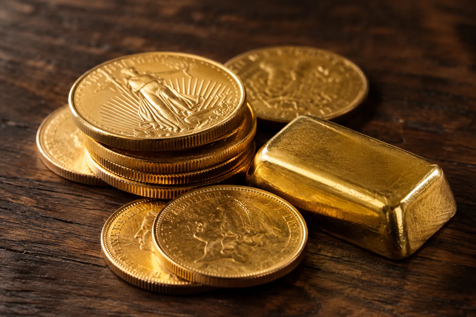 Physical gold coins and bullion
